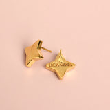 Gold Plated Bold Star Earrings