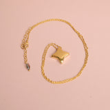 Gold Plated Bold Star Necklace