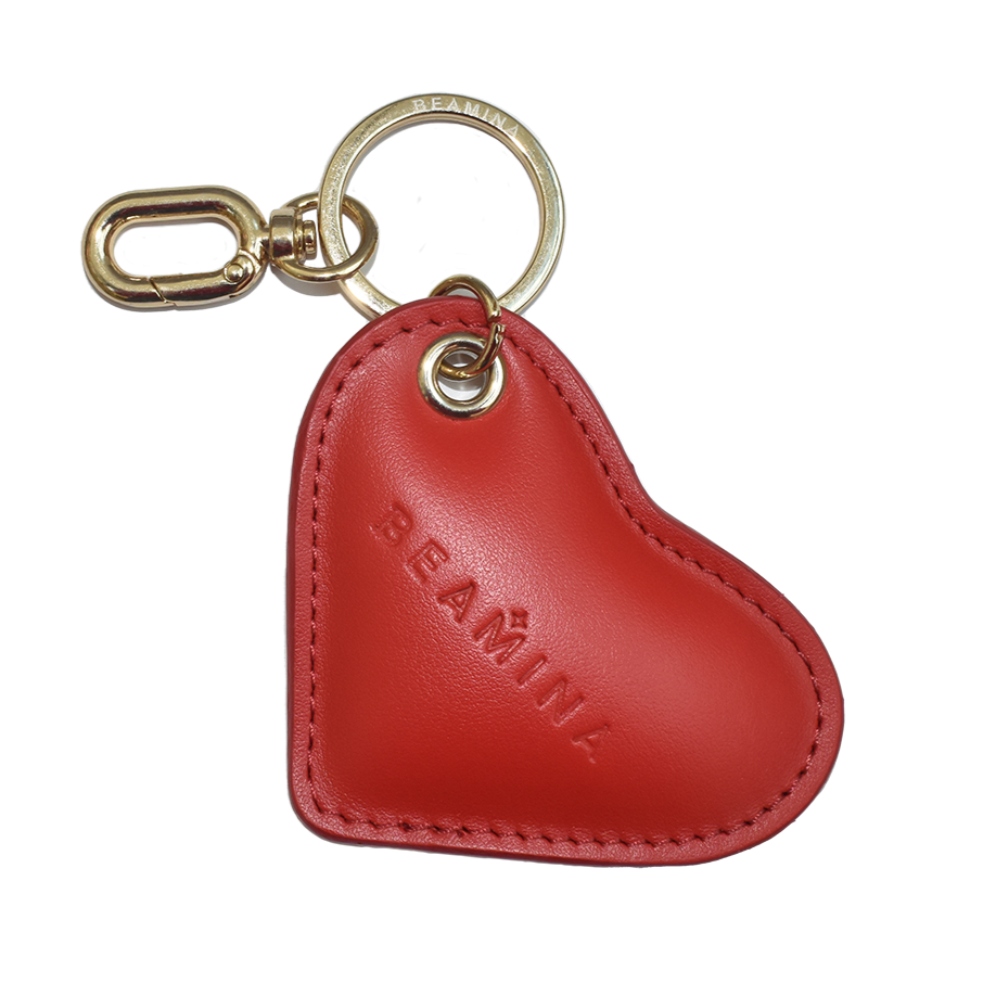 Leather deals heart keychain