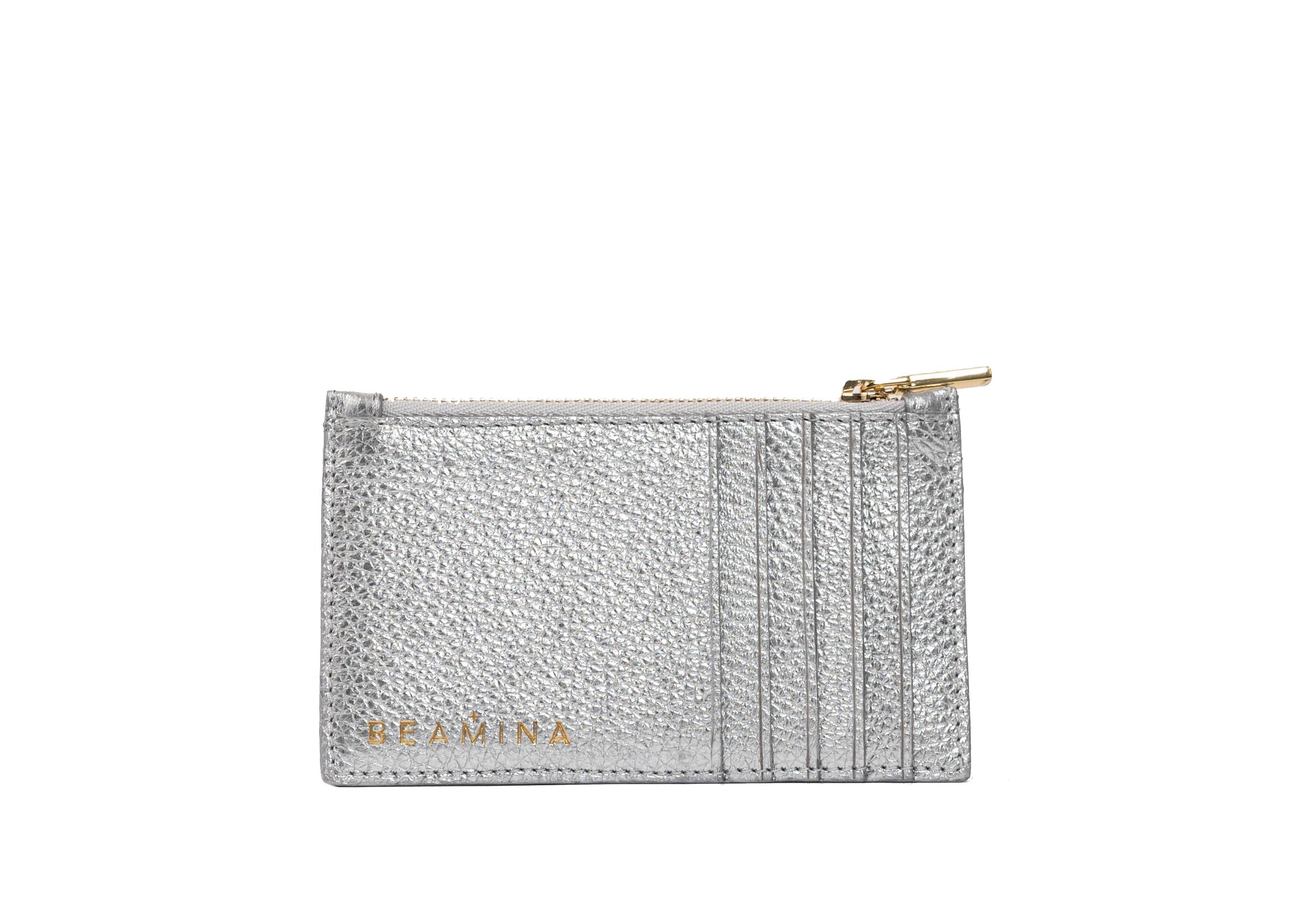 Mina Silver Card Holder Wallet Beamina