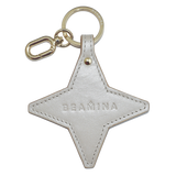 Leather Pearl Star Keychain
