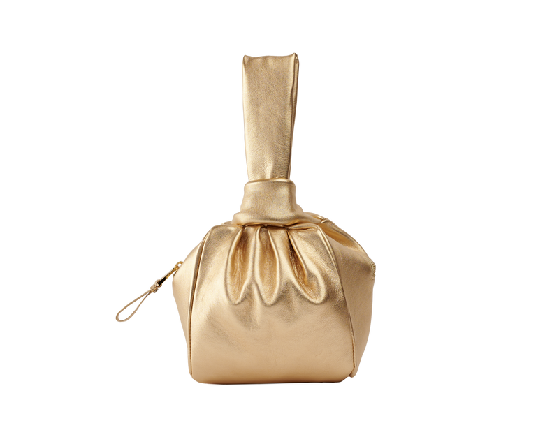 Gold wrist shop bag