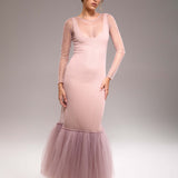 Betty Nude Tulle Dress