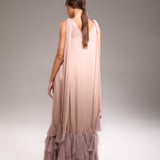 Nela Nude Tulle Dress