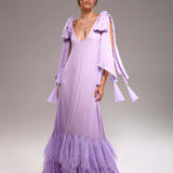 Nela Lilac Tulle Dress