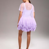 Paulina Lilac Tulle Mini Dress