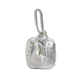 Studs Silver Bombón Knot Wrist Bag