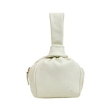 Classic White Bombón Knot Wrist Bag