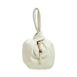 Classic White Bombón Knot Wrist Bag