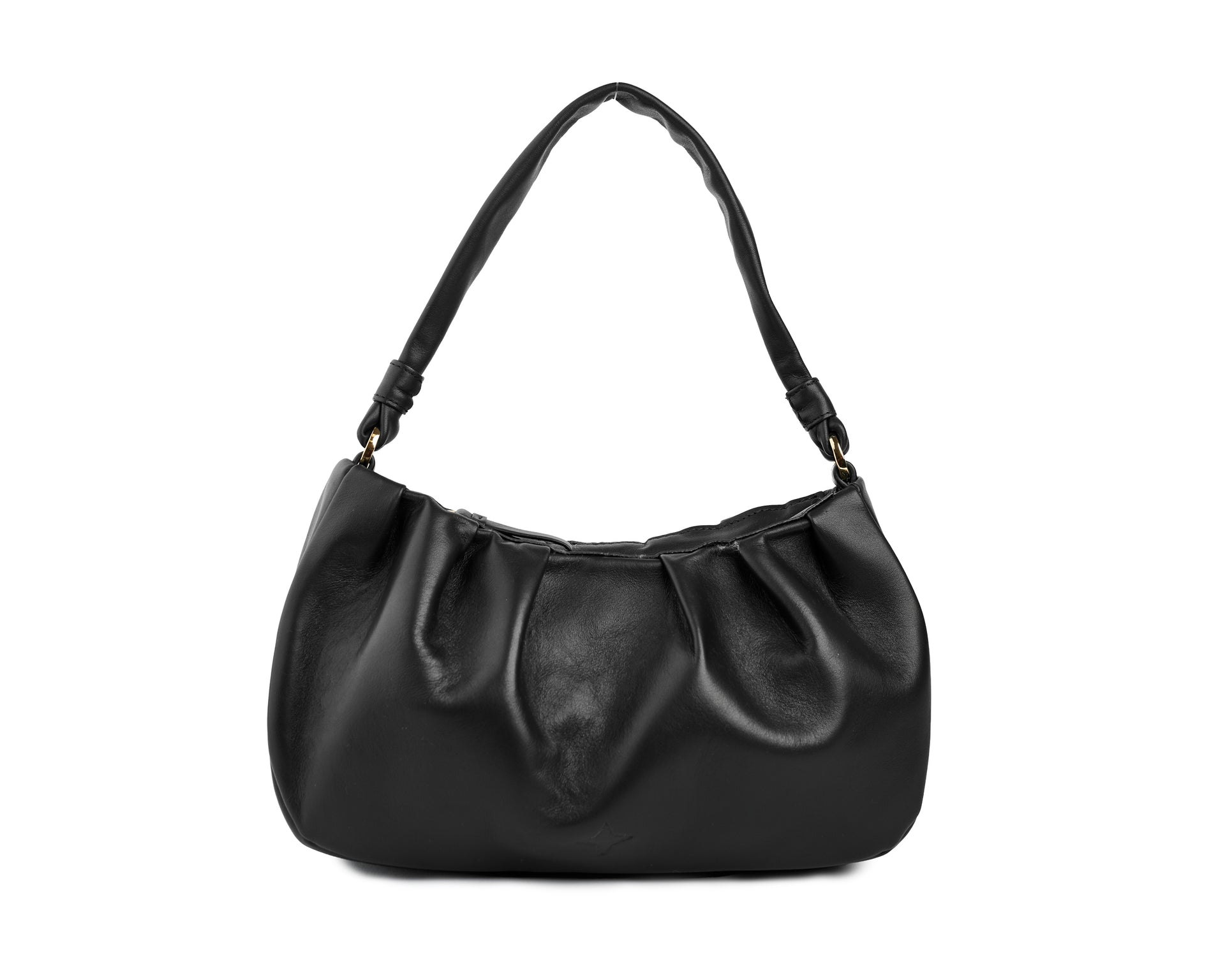 Clau Black Baguette Bag