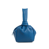 Classic Indigo Luxe Bombón Knot Wrist Bag