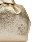 Metallic Soft Gold Bombón Knot Wrist Bag