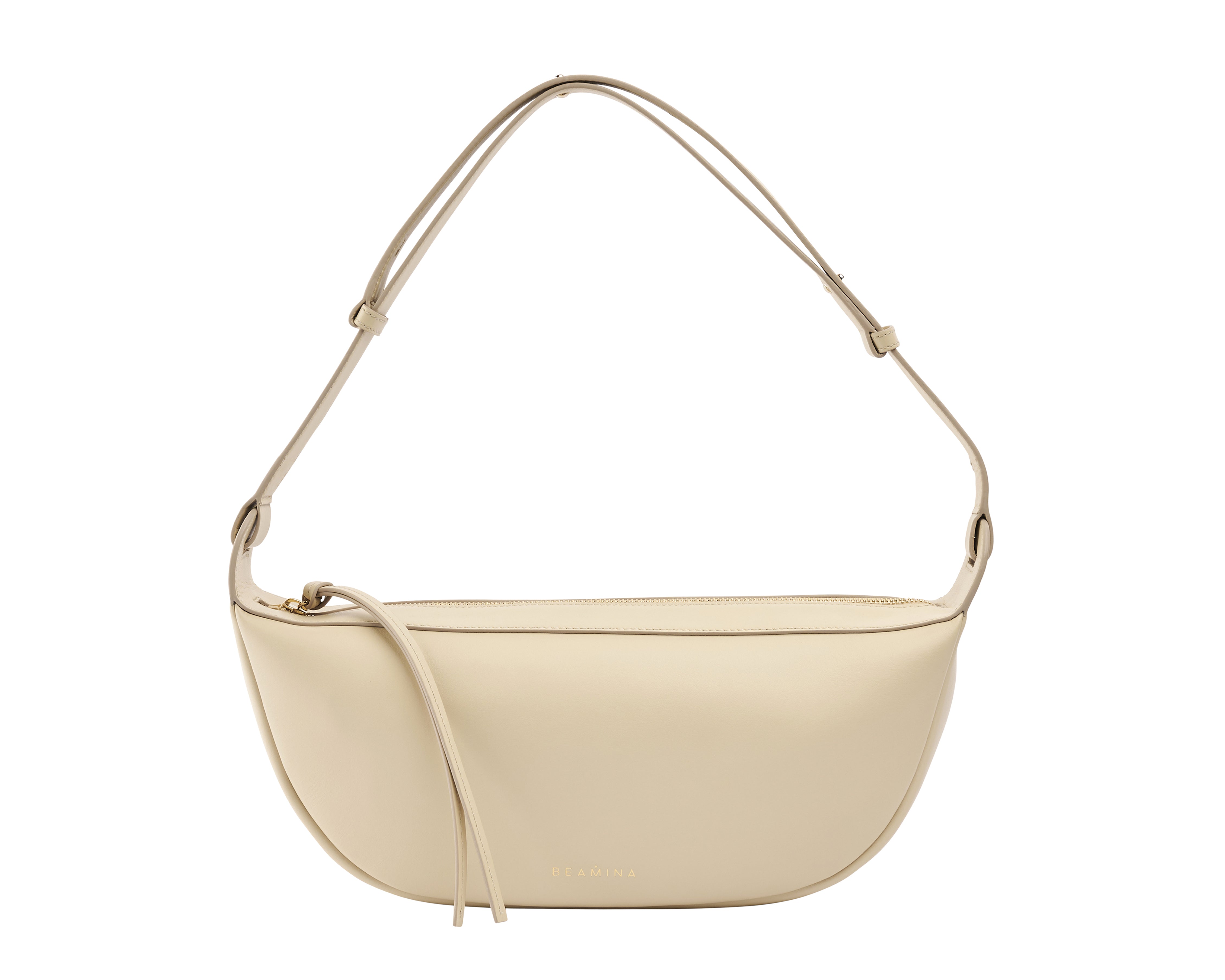 Grace Ivory Adjustable Baguette Bag Beamina