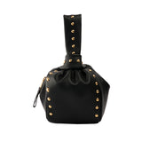 Studs Black Bombón Knot Wrist Bag