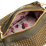 Studed Barrel Ripe Olive Bag