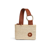 Soleil Woven Brown Wristlet