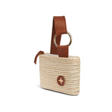 Soleil Woven Brown Wristlet