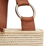 Soleil Woven Brown Wristlet
