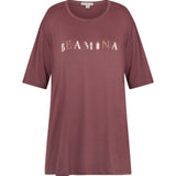 Beamina Maroon Beaded Tee