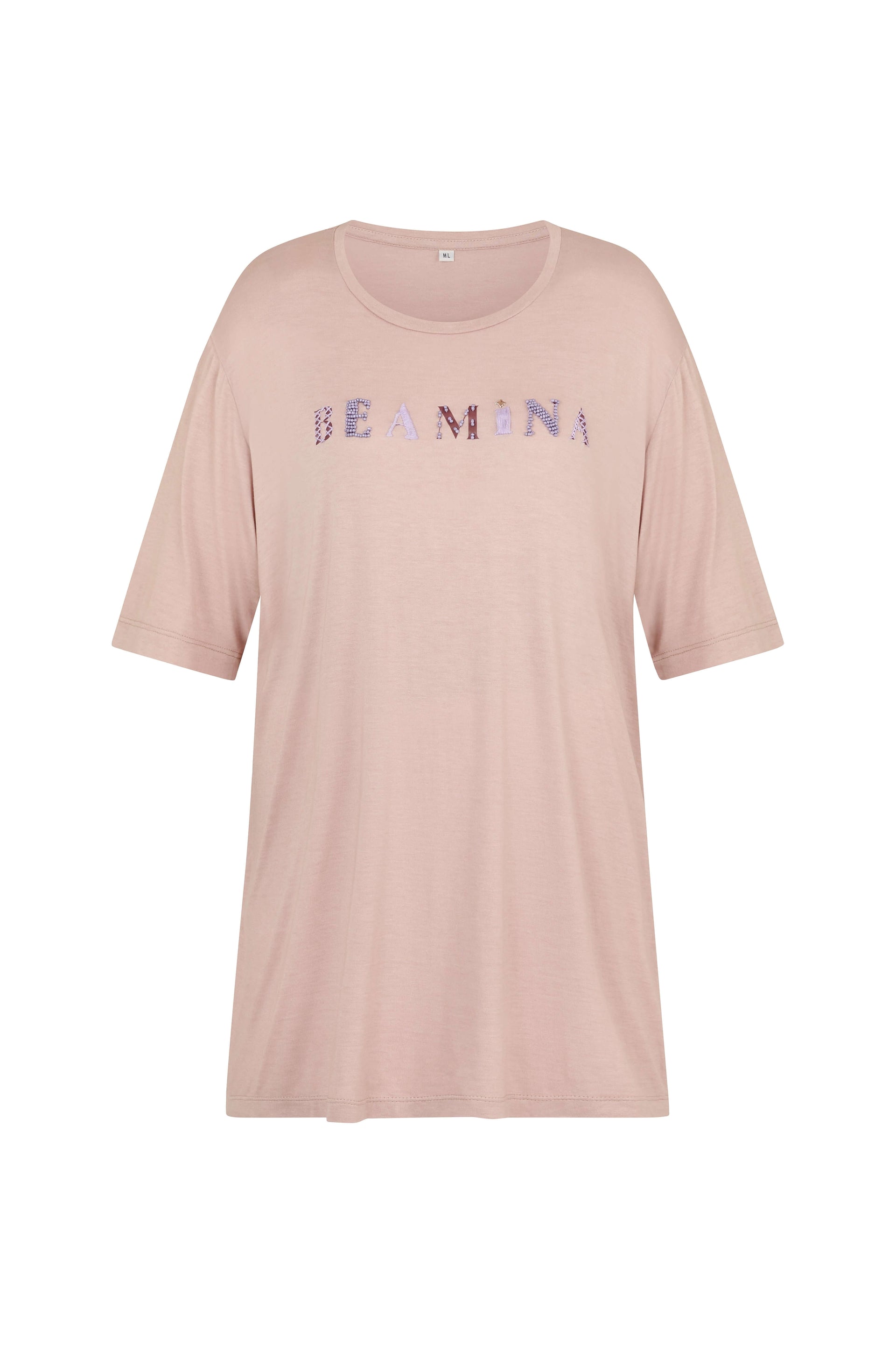 Beamina Nude Beaded Tee